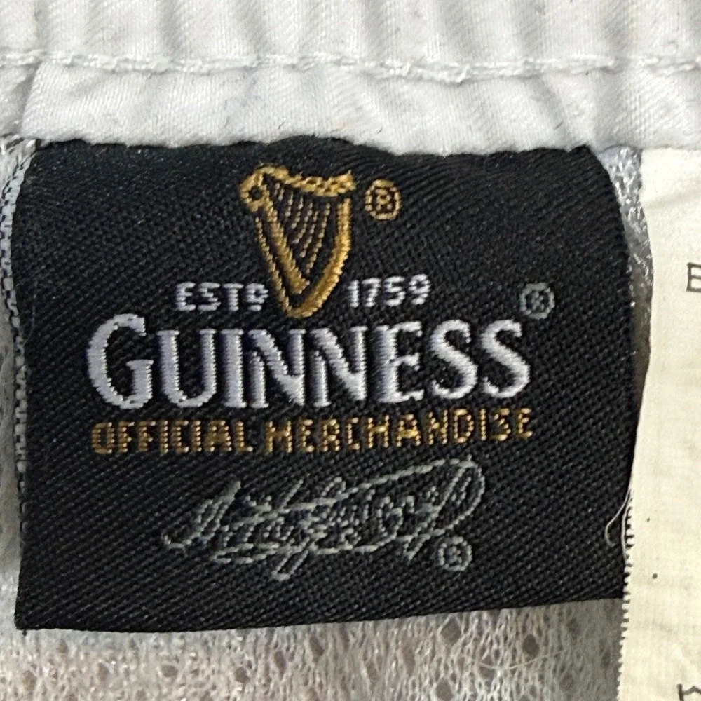 Guinness Beer Mens Board Shorts XL Black Green Shamrock Graphic Swim Trunks